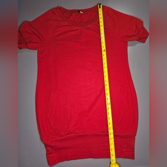 [EXPRESS] Red Sweater Dress ♡ Cuffed  Sleeve Scoop Neckline《L》 - Picture 12 of 16